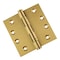 Embassy 4 x 4 Solid Brass Ball Bearing Hinge, Satin Brass Finish with Flat Tips 4040BBUS4F-1 - alternate 1